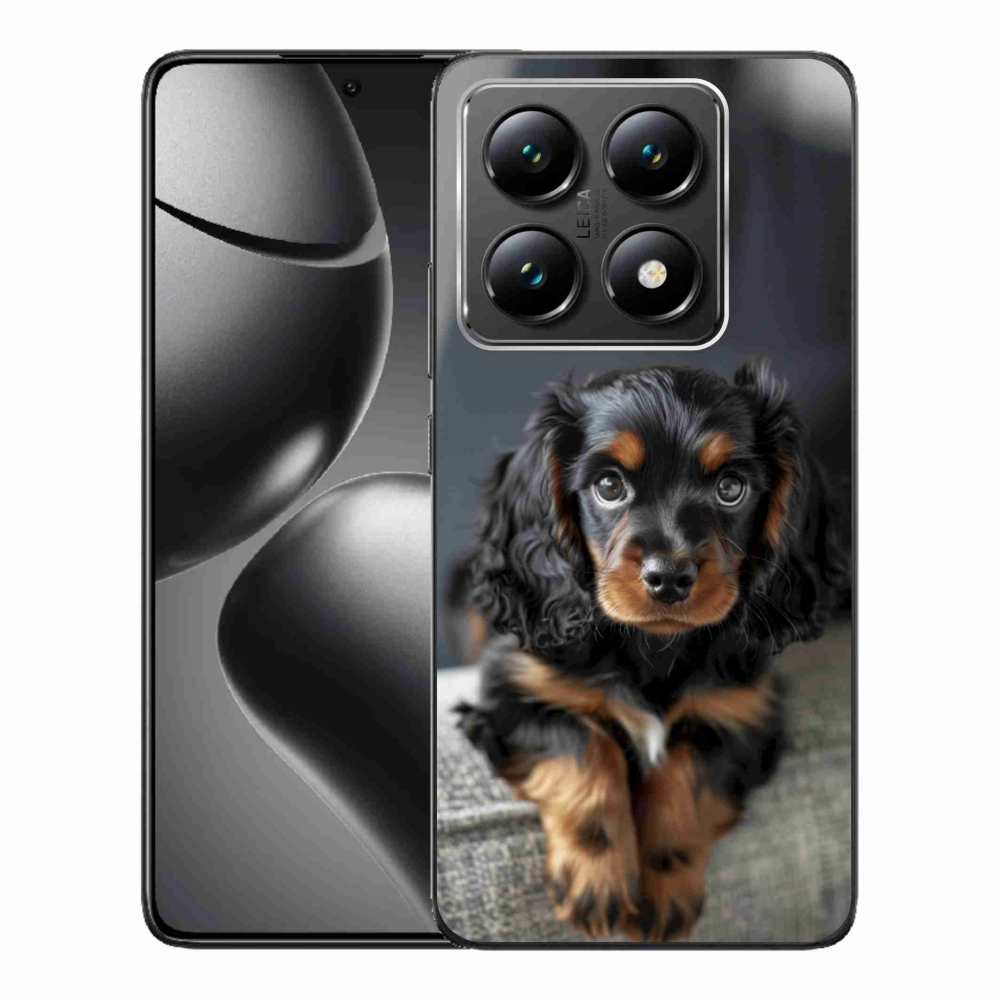Gél borítás mmCase a Xiaomi 14T-hez - aranyos hosszú szőrű tacskó