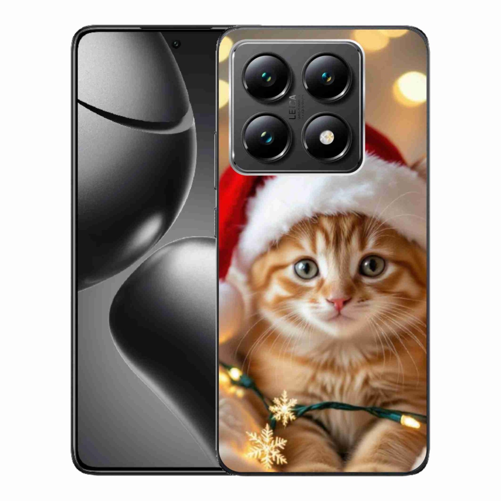 Gél borító mmCase a Xiaomi 14T-hez - Karácsonyi cica