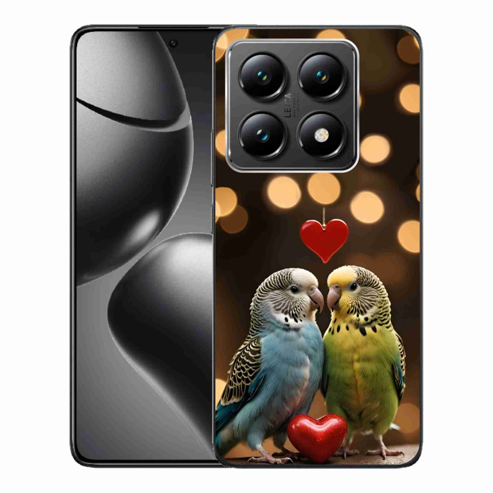 Gél borítás mmCase a Xiaomi 14T-hez - szerelmes papagájok