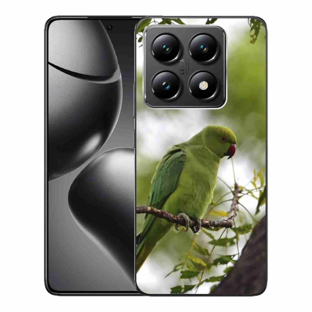 Gél borítás mmCase a Xiaomi 14T-hez - zöld papagáj