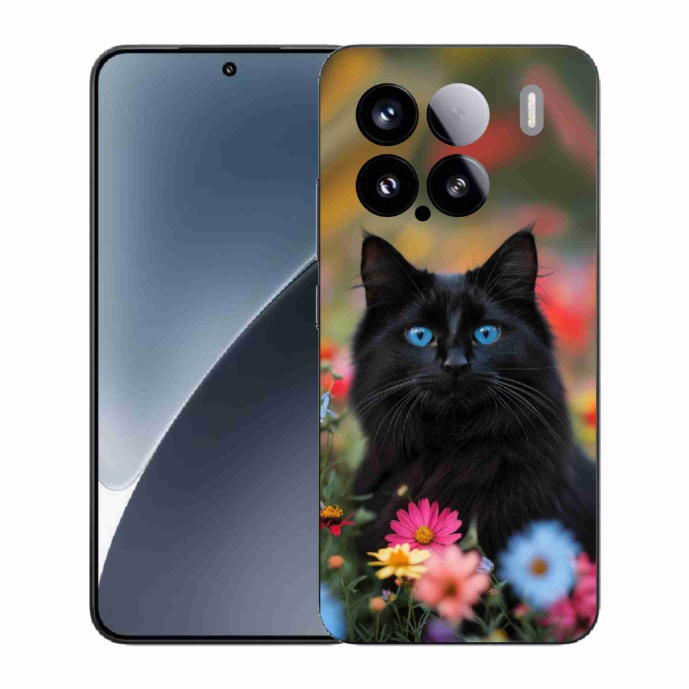 Gél borító mmCase a Xiaomi 15-hez - fekete cica 4