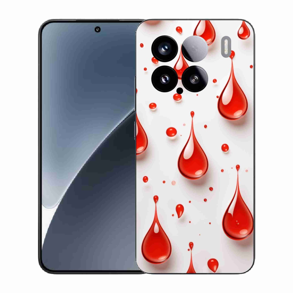 Gél borító mmCase a Xiaomi 15 - piros cseppek számára