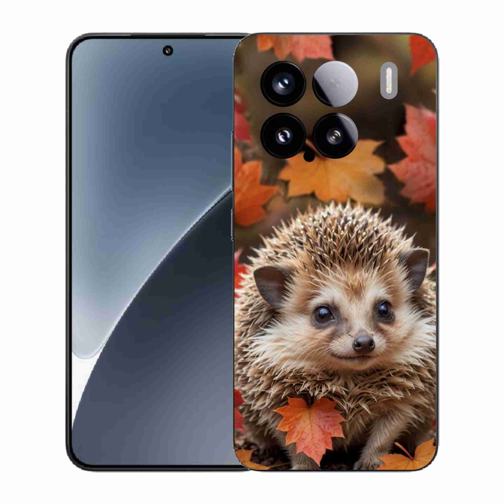 Gél borító mmCase a Xiaomi 15-hez - sün a levelekben