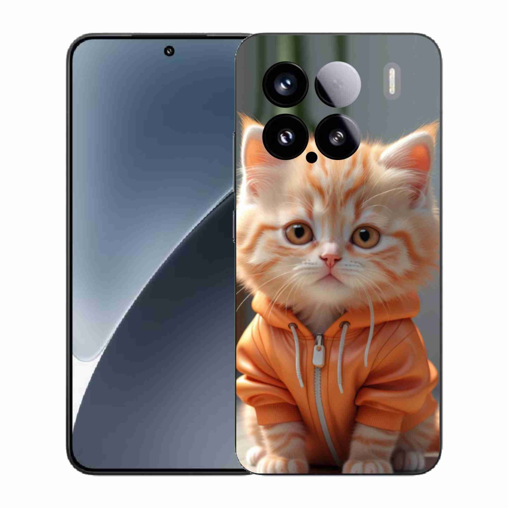 Gél borító mmCase a Xiaomi 15-öshöz - cica egy melegítőben