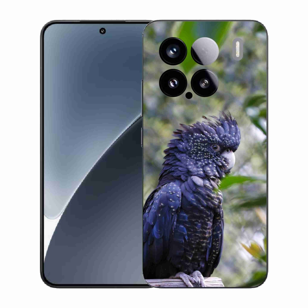 Gél borítás mmCase a Xiaomi 15-öshöz - papagáj kakadu fekete