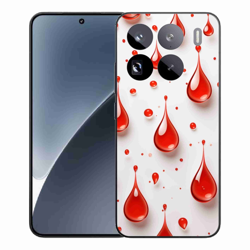 Gél borítás mmCase a Xiaomi 15 Pro-hoz - piros cseppek