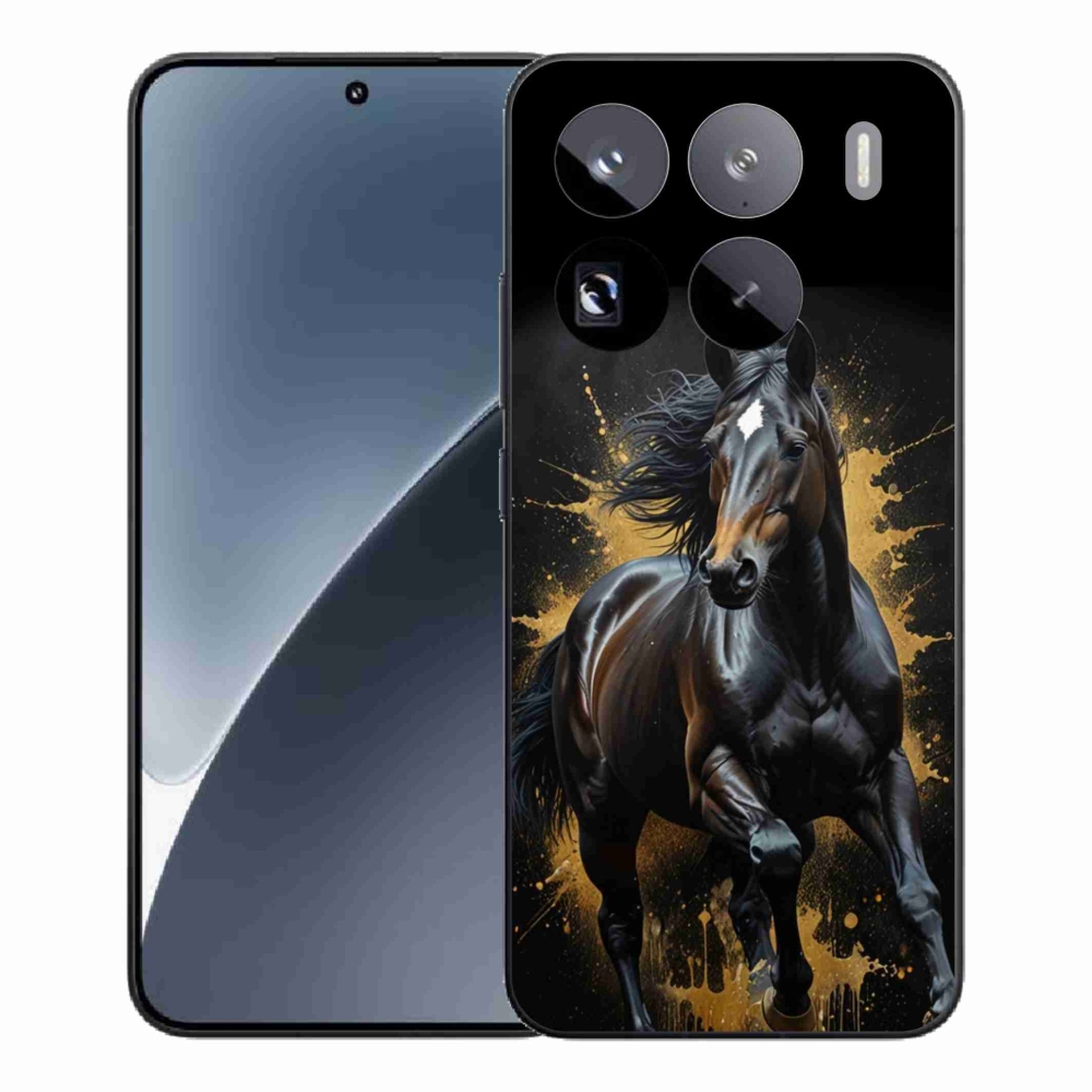 Gél borítás mmCase a Xiaomi 15 Pro számára - elegáns fekete ménes