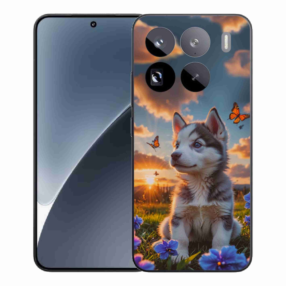 Gél borítás mmCase a Xiaomi 15 Pro-hoz - husky a naplementében