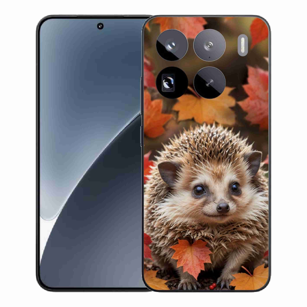 Gél borító mmCase a Xiaomi 15 Pro-hoz - sün a levelekben