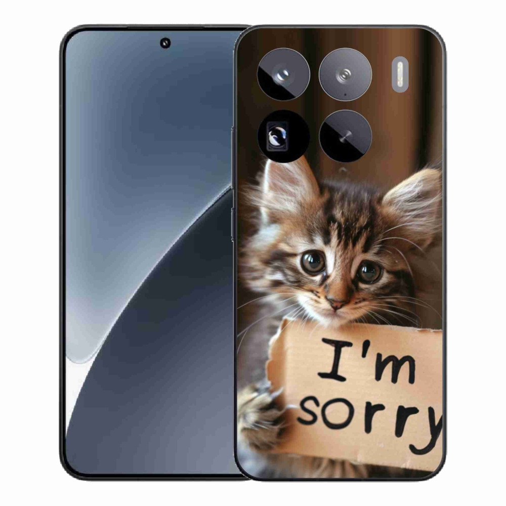 Gél borítás mmCase a Xiaomi 15 Pro-hoz - macska bocsánatkérése