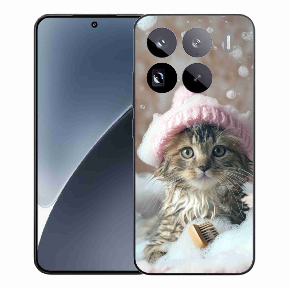 Gél borító mmCase a Xiaomi 15 Pro számára - cica és fürdő