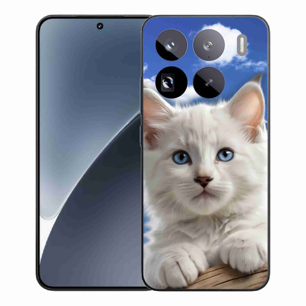 Gél borítás mmCase a Xiaomi 15 Pro számára - cica és felhők