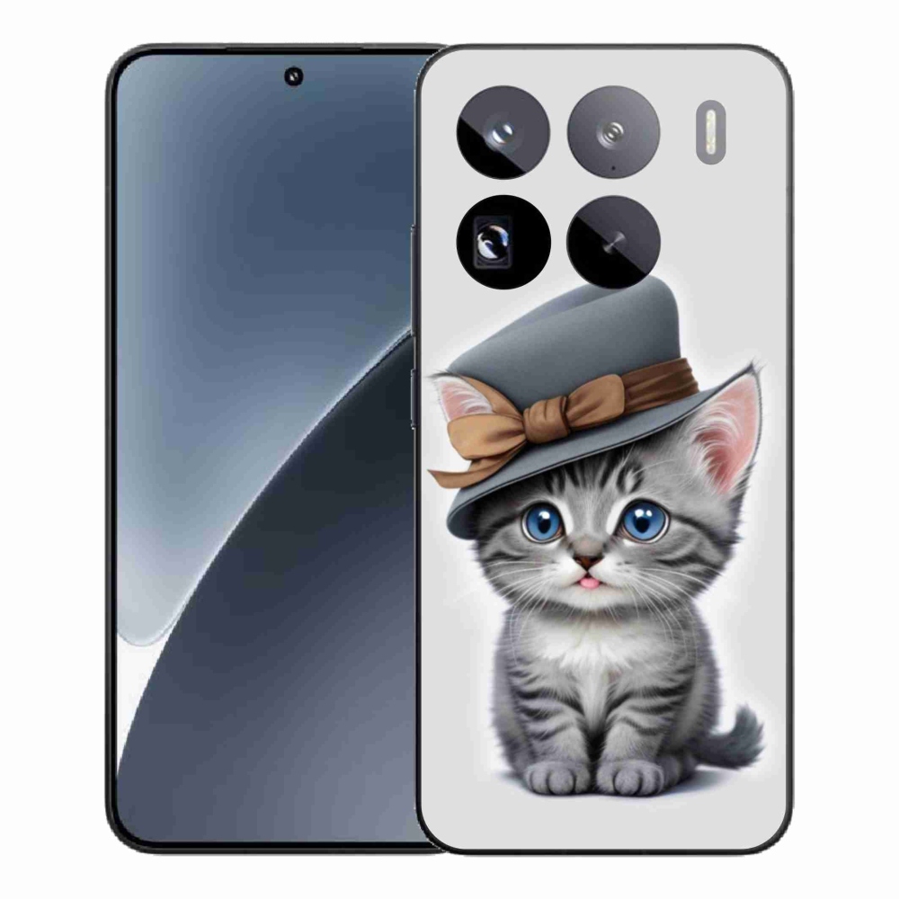 Gél borítás mmCase a Xiaomi 15 Pro-hoz - cica sapkával