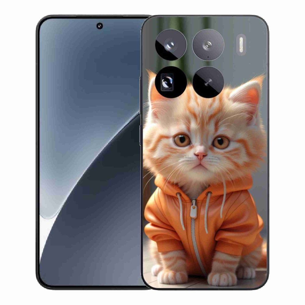 Gél borítás mmCase a Xiaomi 15 Pro-hoz - cica egy melegítőben