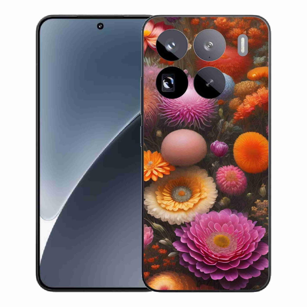 Gél borítás mmCase a Xiaomi 15 Pro számára - virágos kompozíció