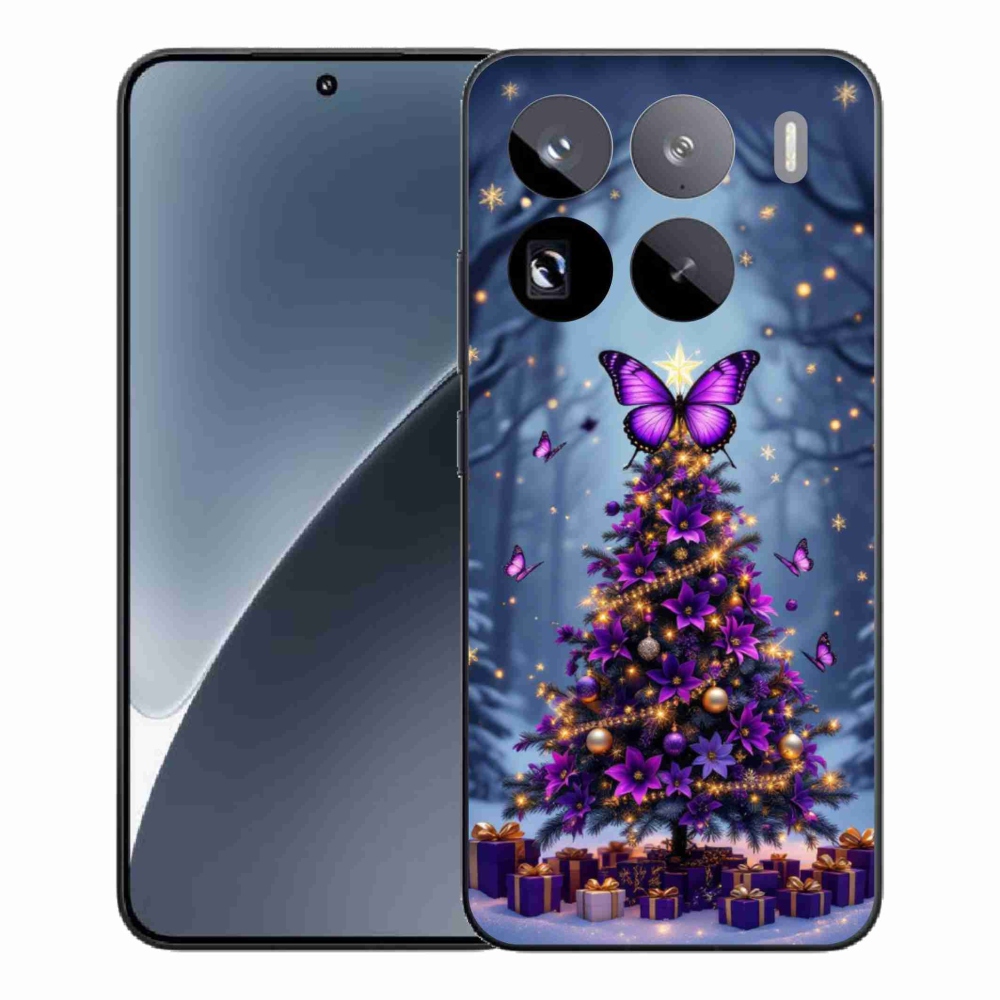 Gél borítás mmCase a Xiaomi 15 Pro számára - pillangó karácsonyfa