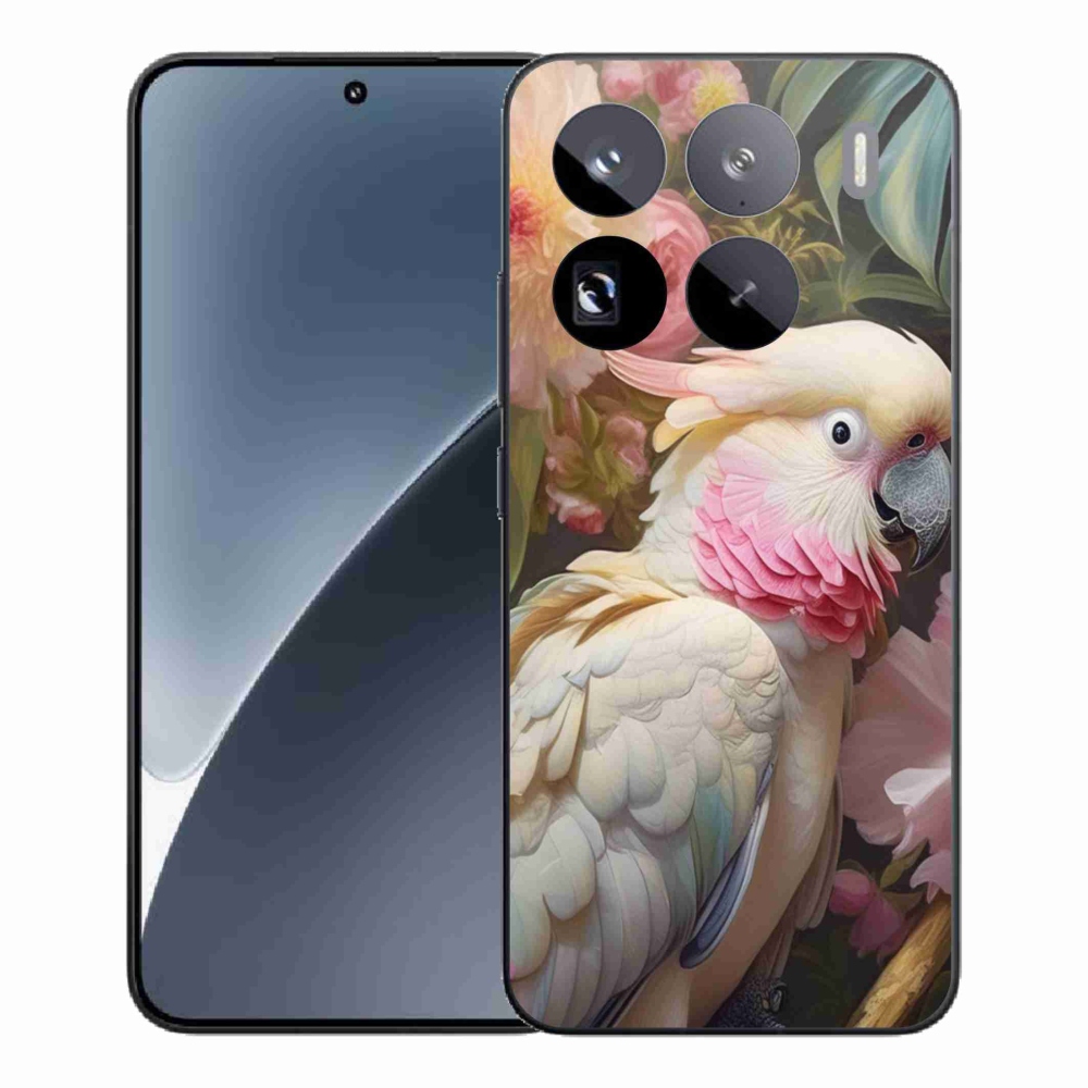 Gél borítás mmCase a Xiaomi 15 Pro-hoz - papagáj kakadu rózsaszín 2