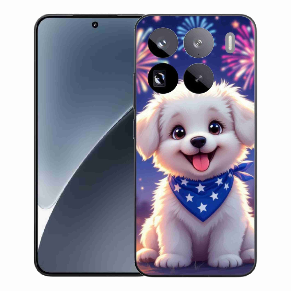 Gél borítás mmCase a Xiaomi 15 Pro számára - ünnepi kölyökkutya