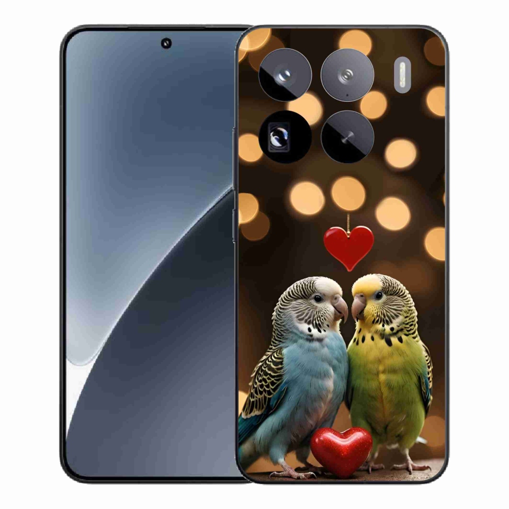 Gél borítás mmCase a Xiaomi 15 Pro számára - szerelmes papagájok