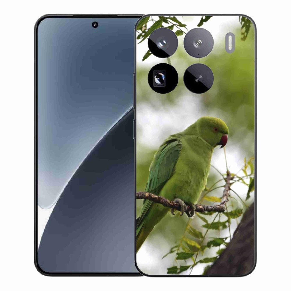 Gél borítás mmCase a Xiaomi 15 Pro-hoz - zöld papagáj