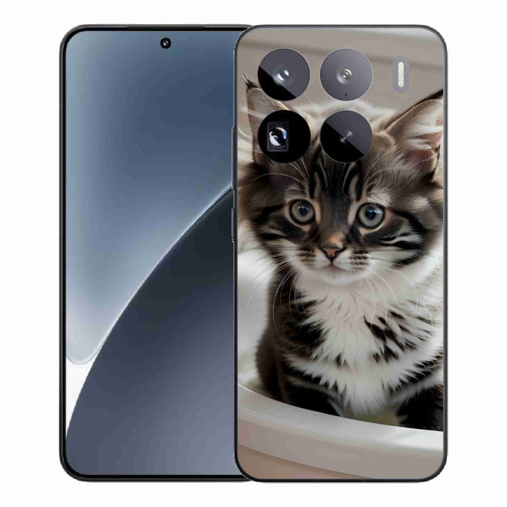 Gél borítás mmCase a Xiaomi 15 Pro számára - kíváncsi cica