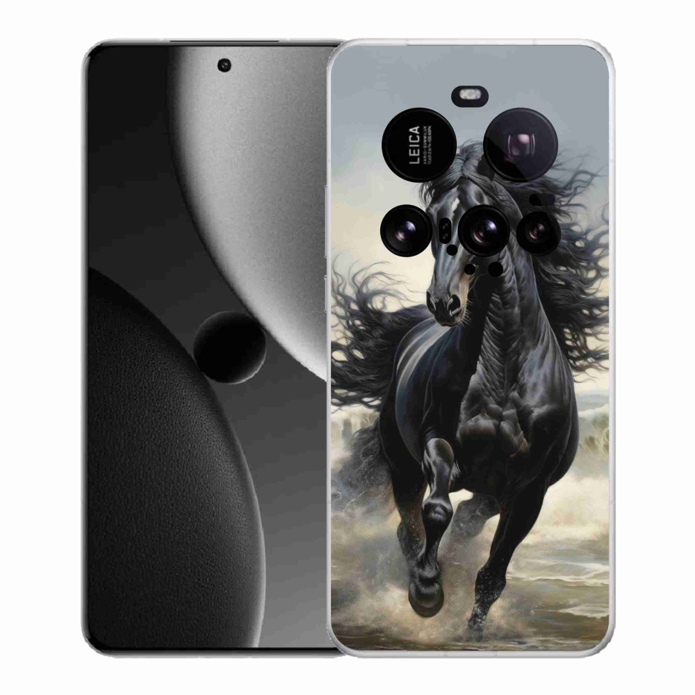 Gél borítás mmCase a Xiaomi 15 Ultra - futó fekete lóhoz