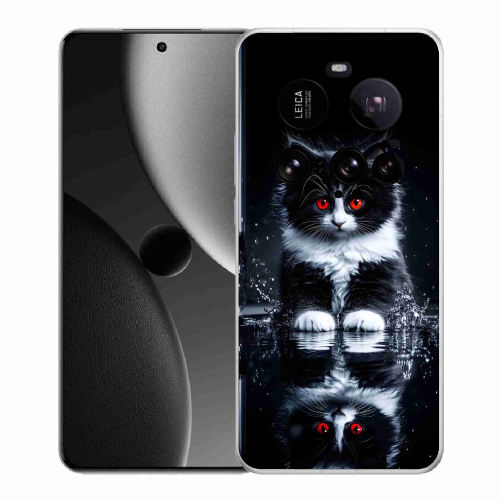 Gél borítás mmCase a Xiaomi 15 Ultra számára - fekete-fehér cica