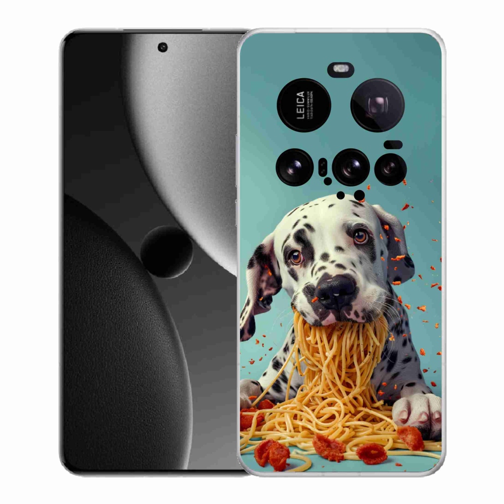 Gél borítás mmCase a Xiaomi 15 Ultra számára - Dalmát és spagetti