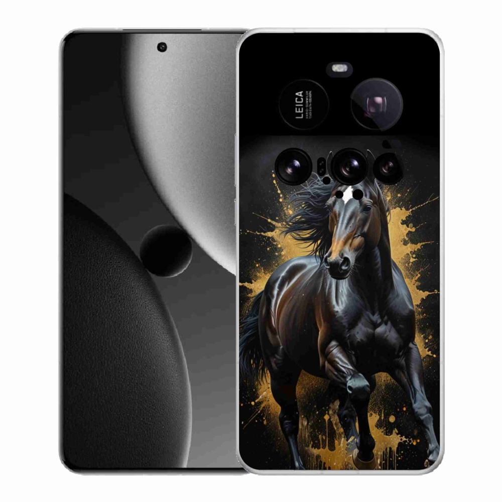 Gél borítás mmCase a Xiaomi 15 Ultra számára - elegáns fekete ménes