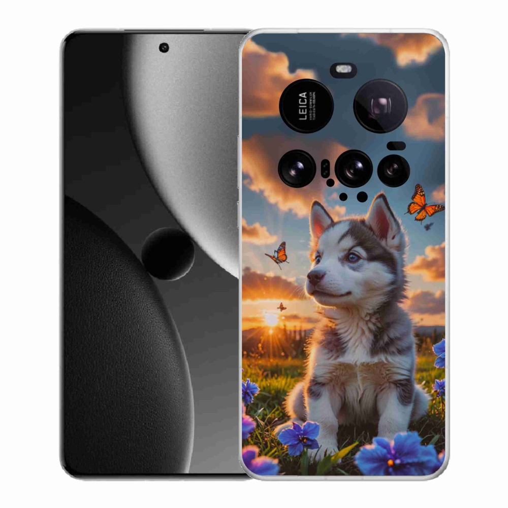 Gél borítás mmCase a Xiaomi 15 Ultra számára - husky a naplementében
