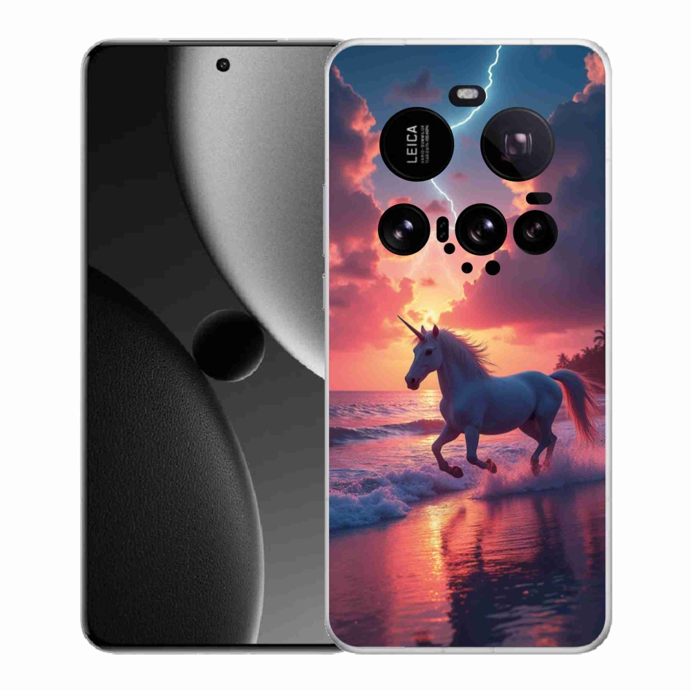 Gél borító mmCase a Xiaomi 15 Ultra számára - egyszarvú a tengerparton