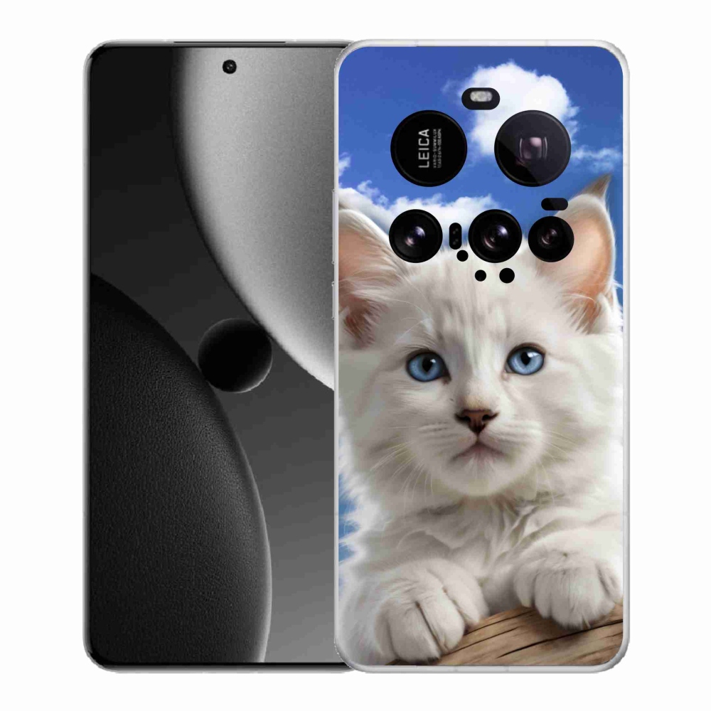 Gél borító mmCase a Xiaomi 15 Ultra számára - cica és felhők