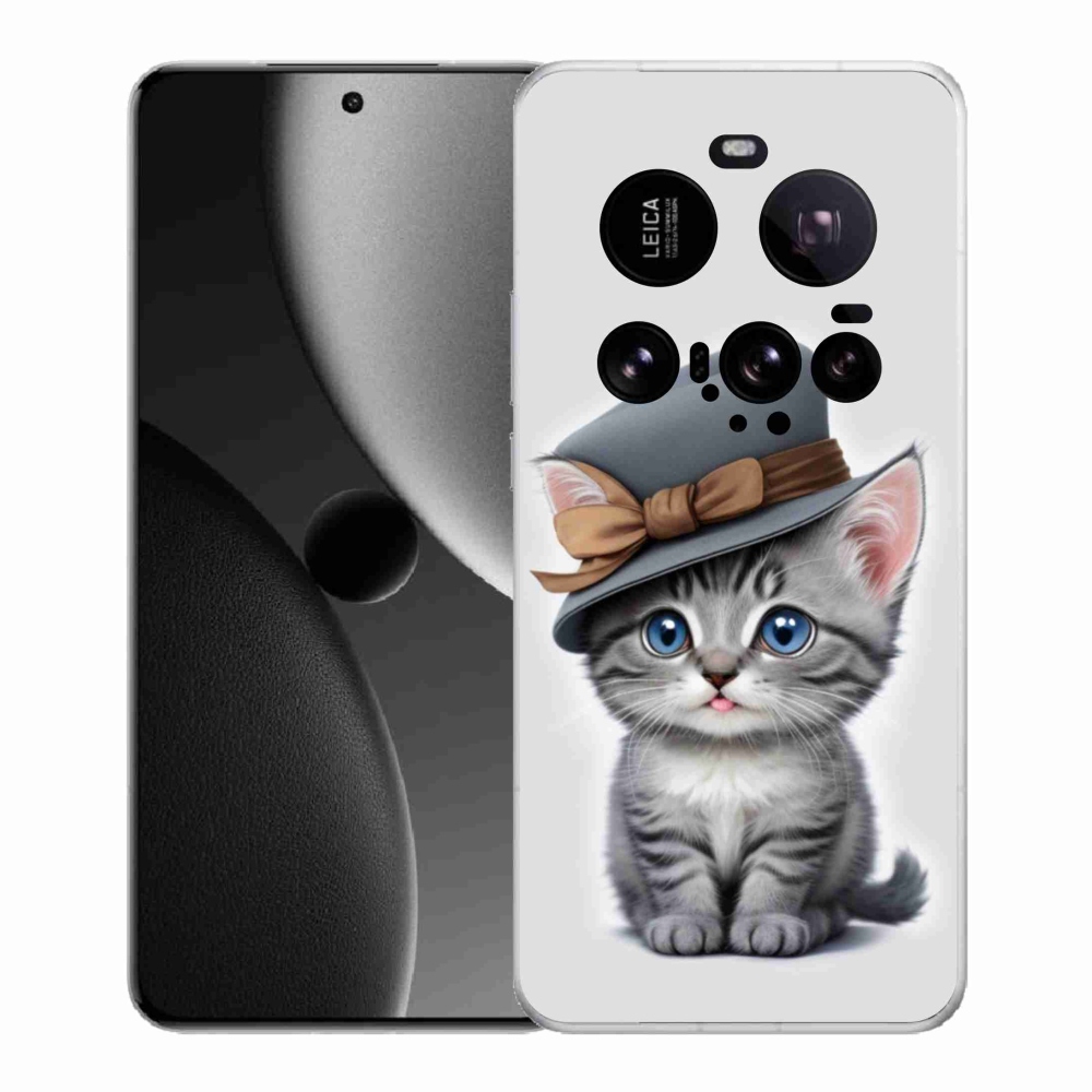 Gél borítás mmCase a Xiaomi 15 Ultra számára - cica sapkával