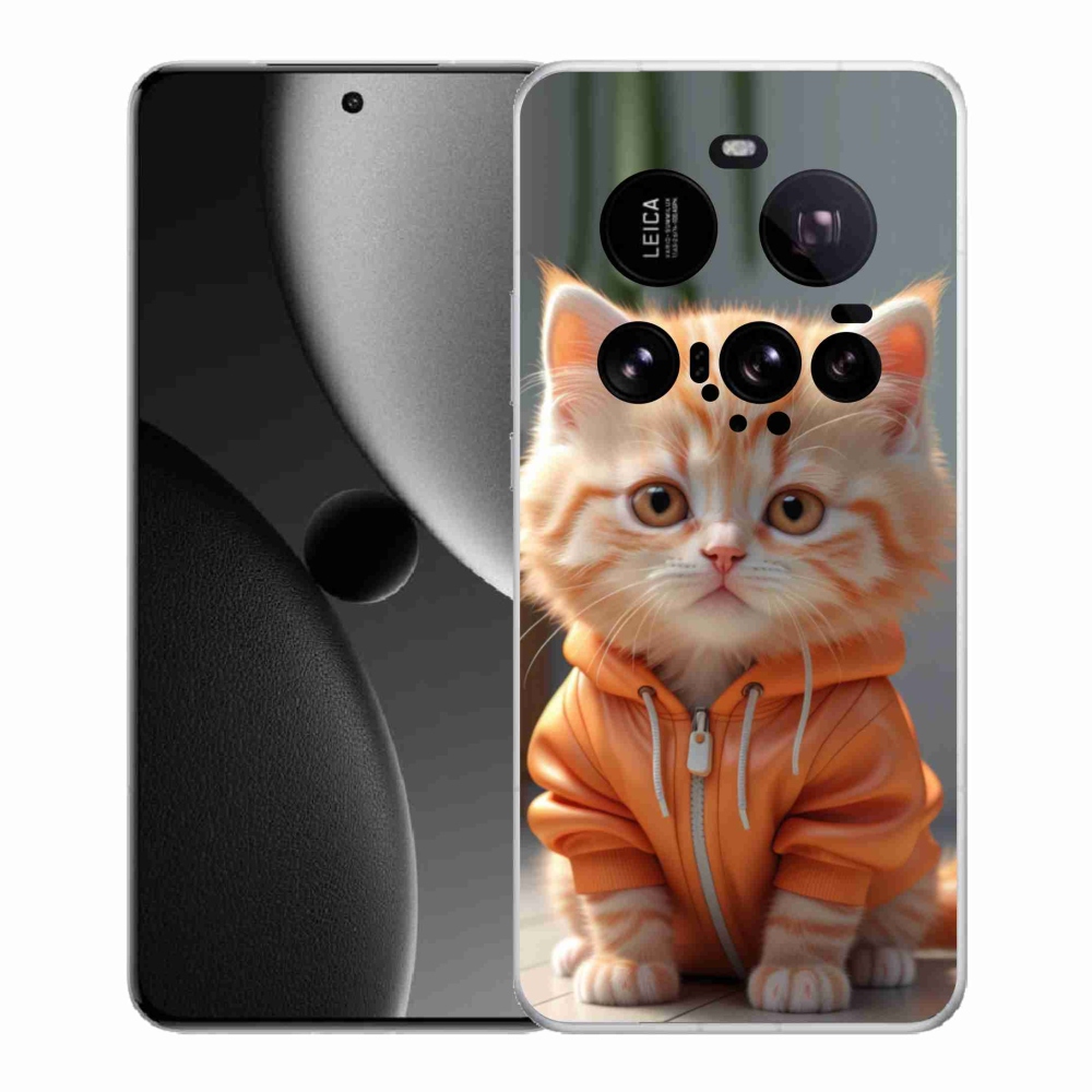 Gél borítás mmCase a Xiaomi 15 Ultra számára - cica egy melegítőben