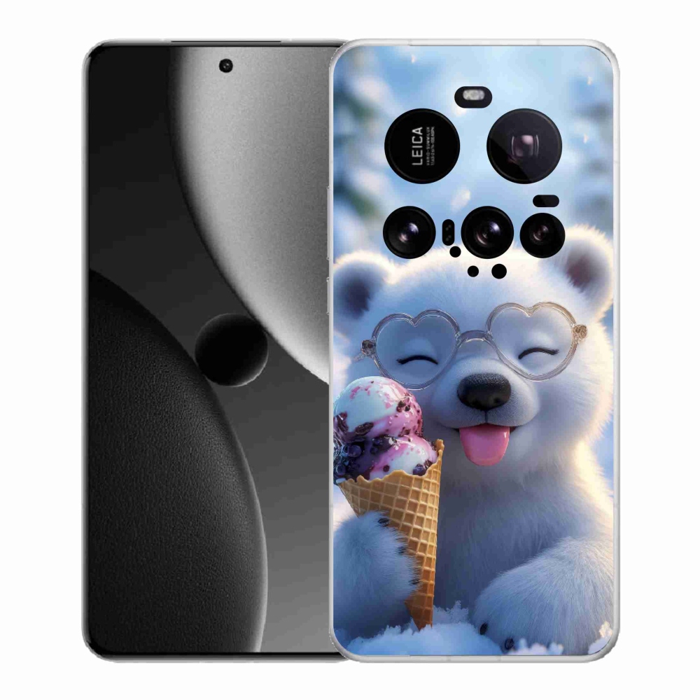 Gél borítás mmCase a Xiaomi 15 Ultra számára - mackó fagylalttal