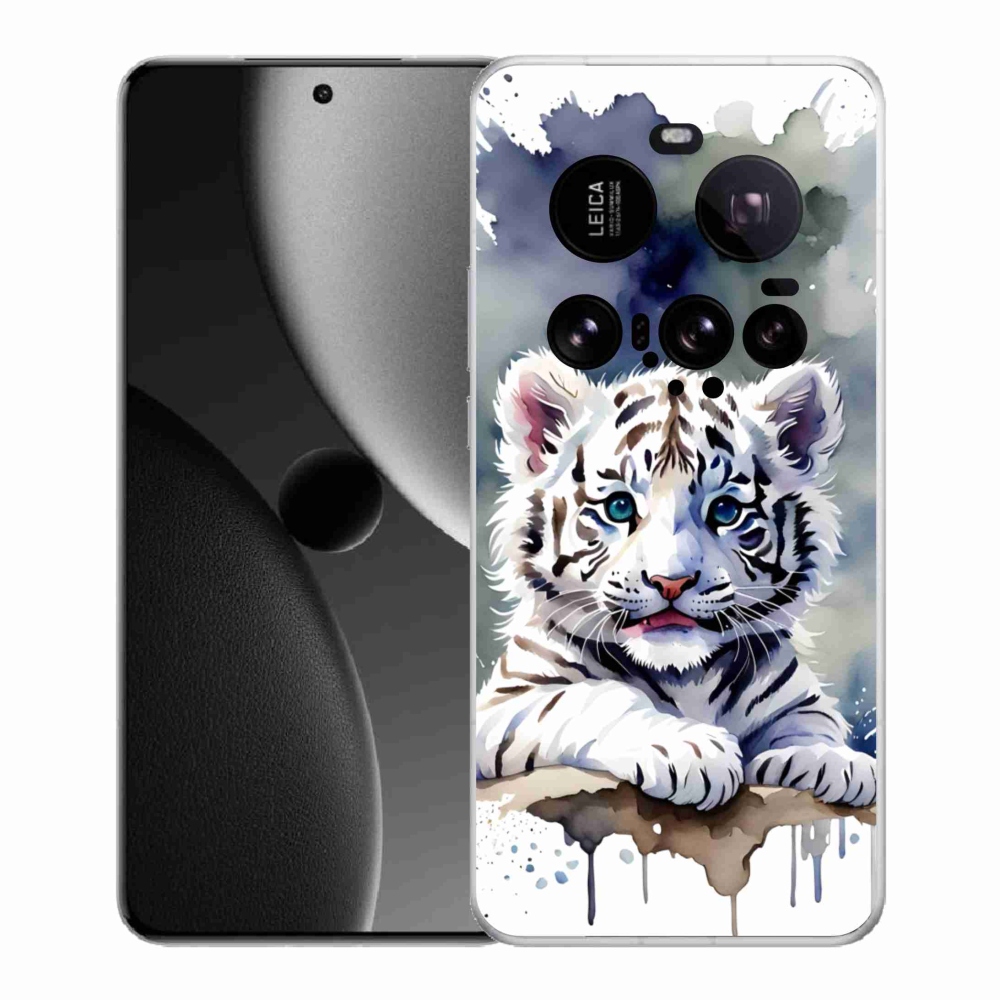 Gél borítás mmCase a Xiaomi 15 Ultra számára - fehér tigriskölyök