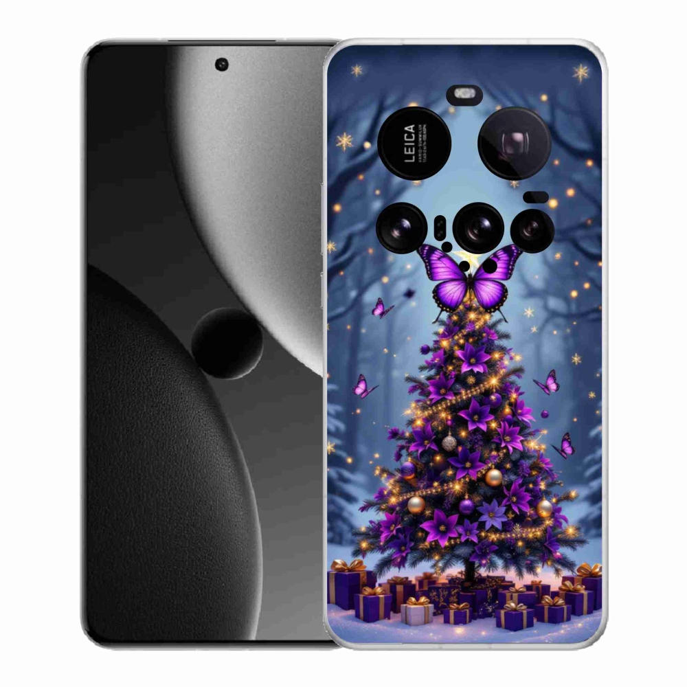 Gél borító mmCase a Xiaomi 15 Ultra - pillangó karácsonyfa számára