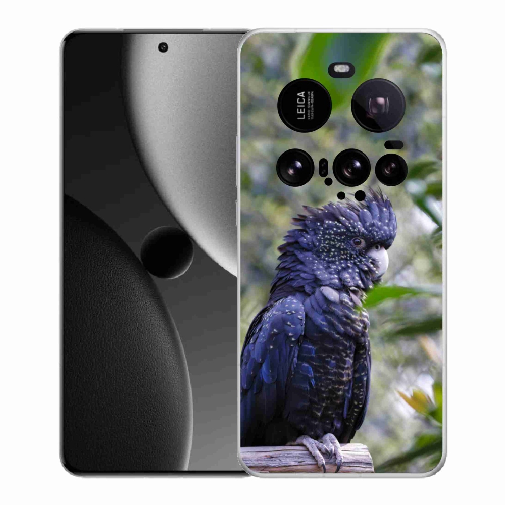 Gél borítás mmCase a Xiaomi 15 Ultra számára - papagáj kakadu fekete