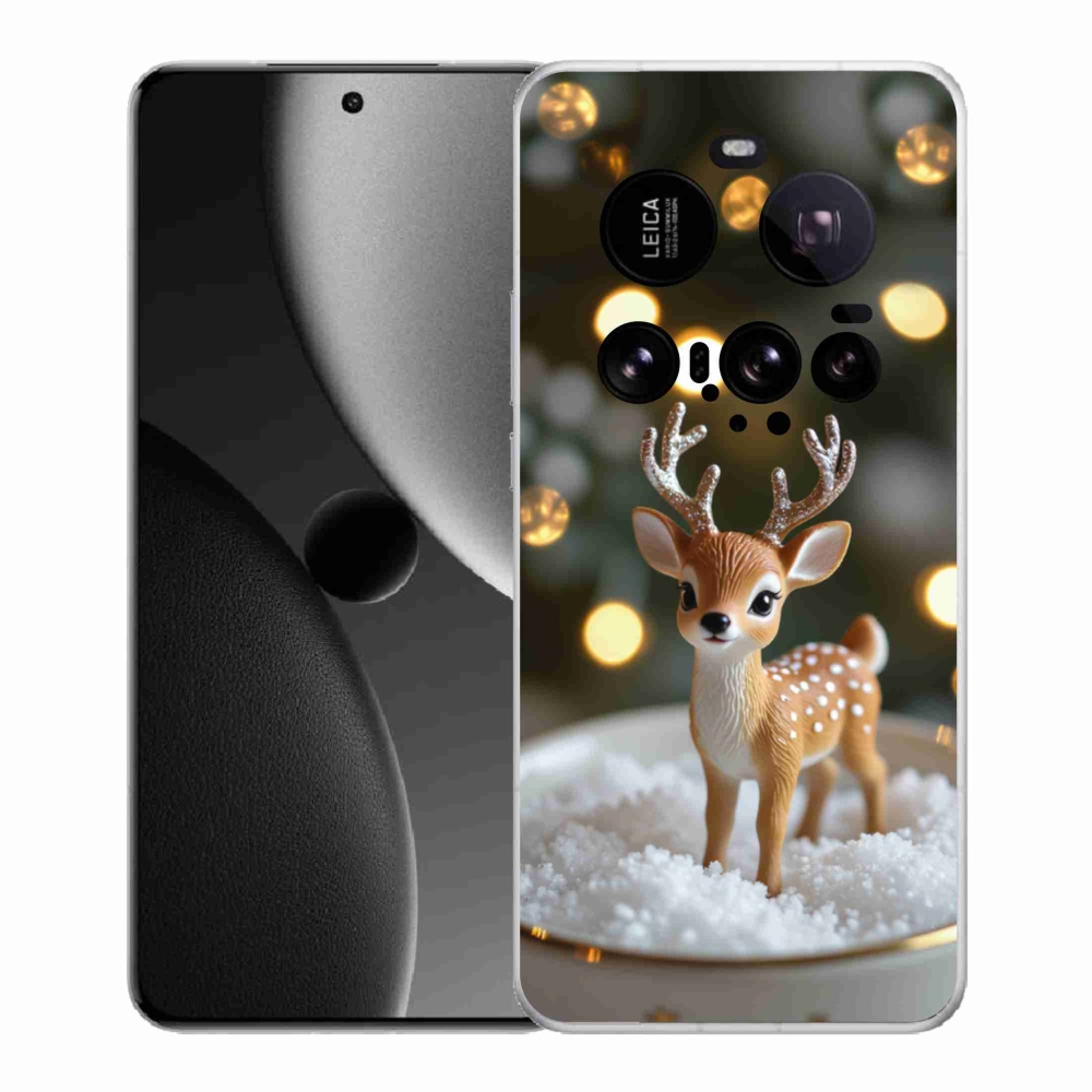 Gél borító mmCase a Xiaomi 15 Ultra számára - aranyos karácsonyi szarvasok