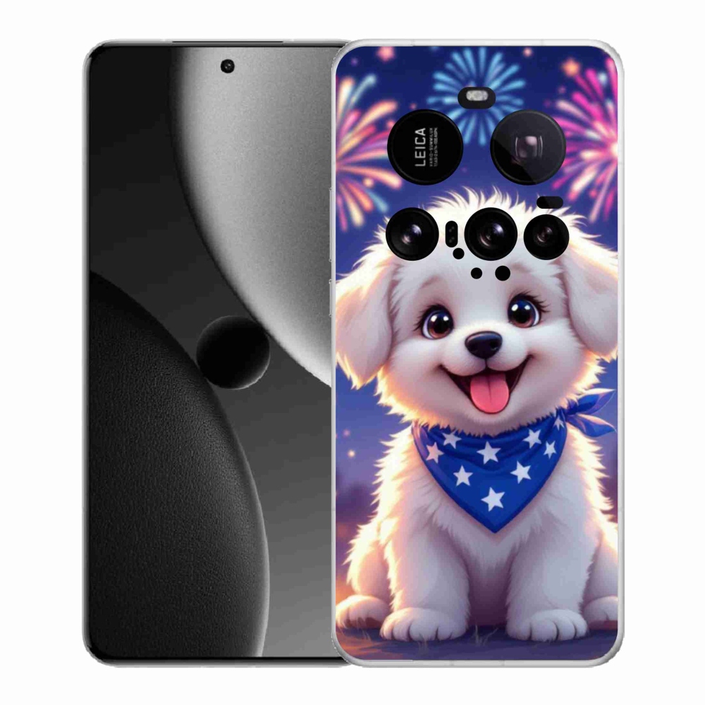 Gél borítás mmCase a Xiaomi 15 Ultra számára - ünnepi kölyökkutya