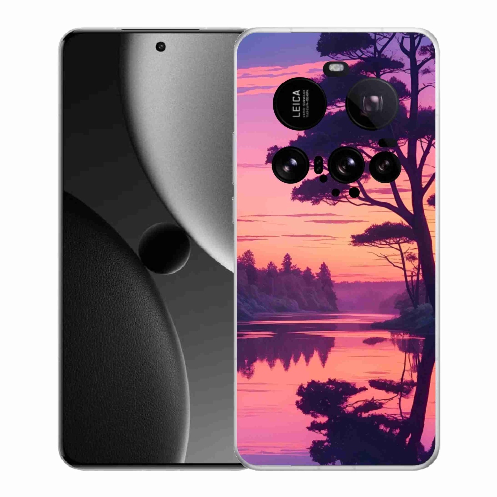 Gél borító mmCase a Xiaomi 15 Ultra számára - naplemente a tó felett