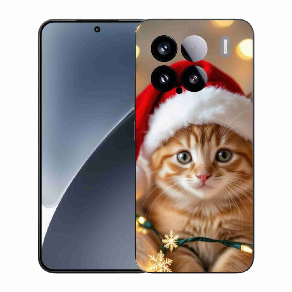 Gél borító mmCase a Xiaomi 15-öshöz - Karácsonyi cica