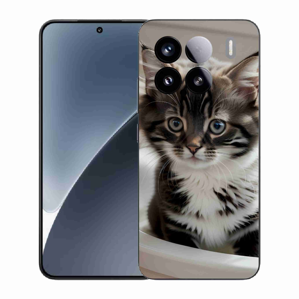 Gél borító mmCase a Xiaomi 15-öshöz - kíváncsi cica