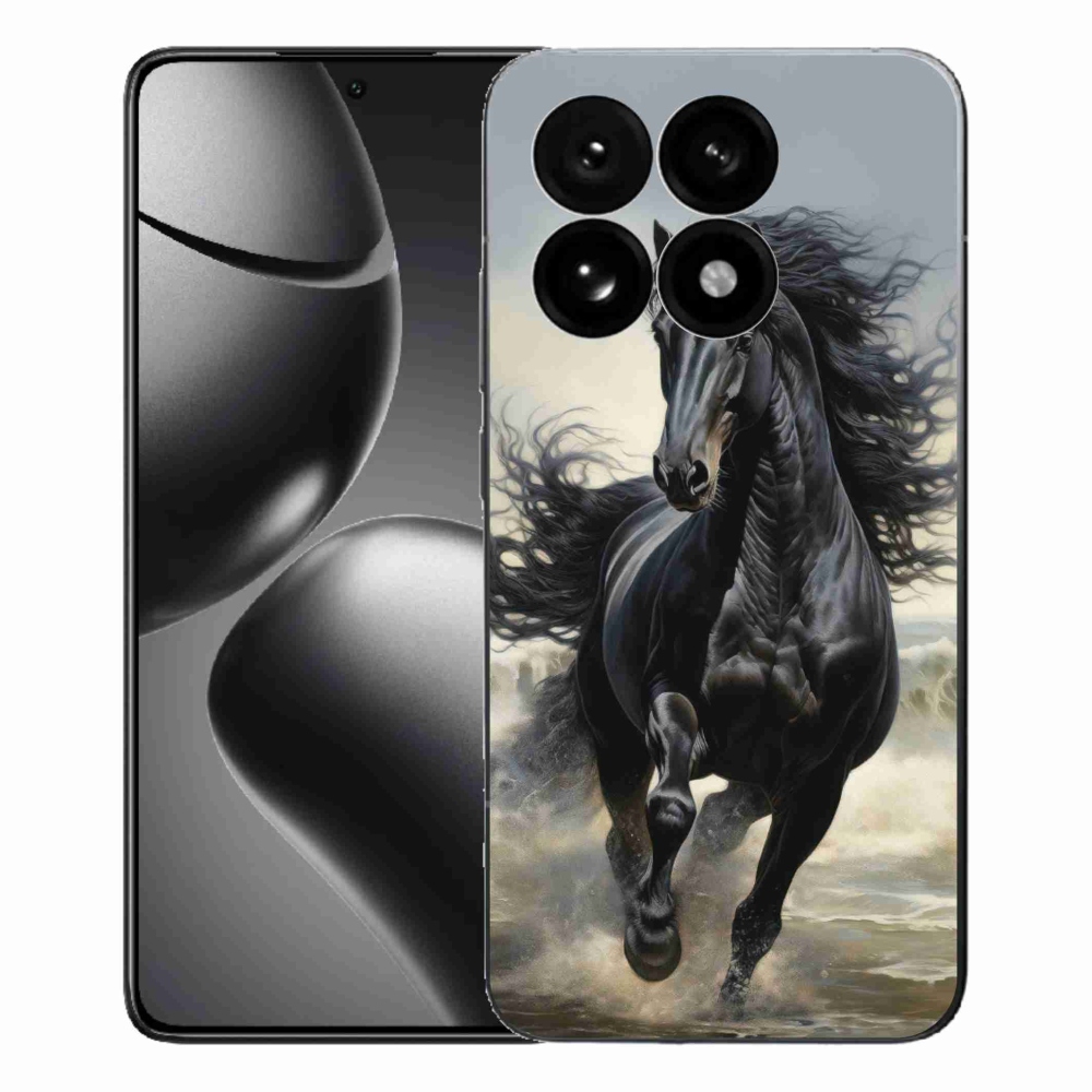 Gél borítás mmCase a Xiaomi 15T-hez - futó fekete ló