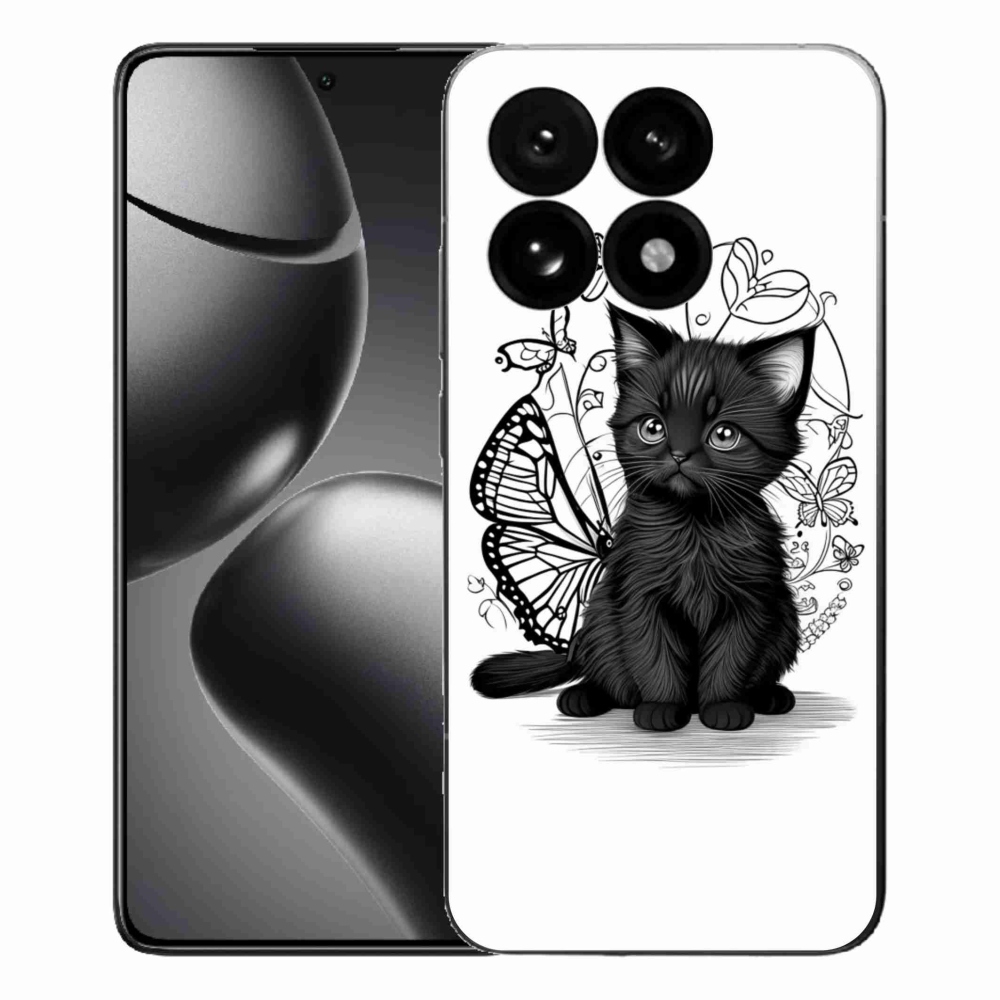 Gél borítás mmCase a Xiaomi 15T-hez - fekete cica