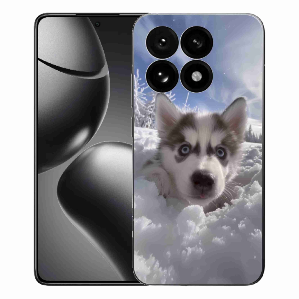 Gél borítás mmCase a Xiaomi 15T-hez - husky a hóban