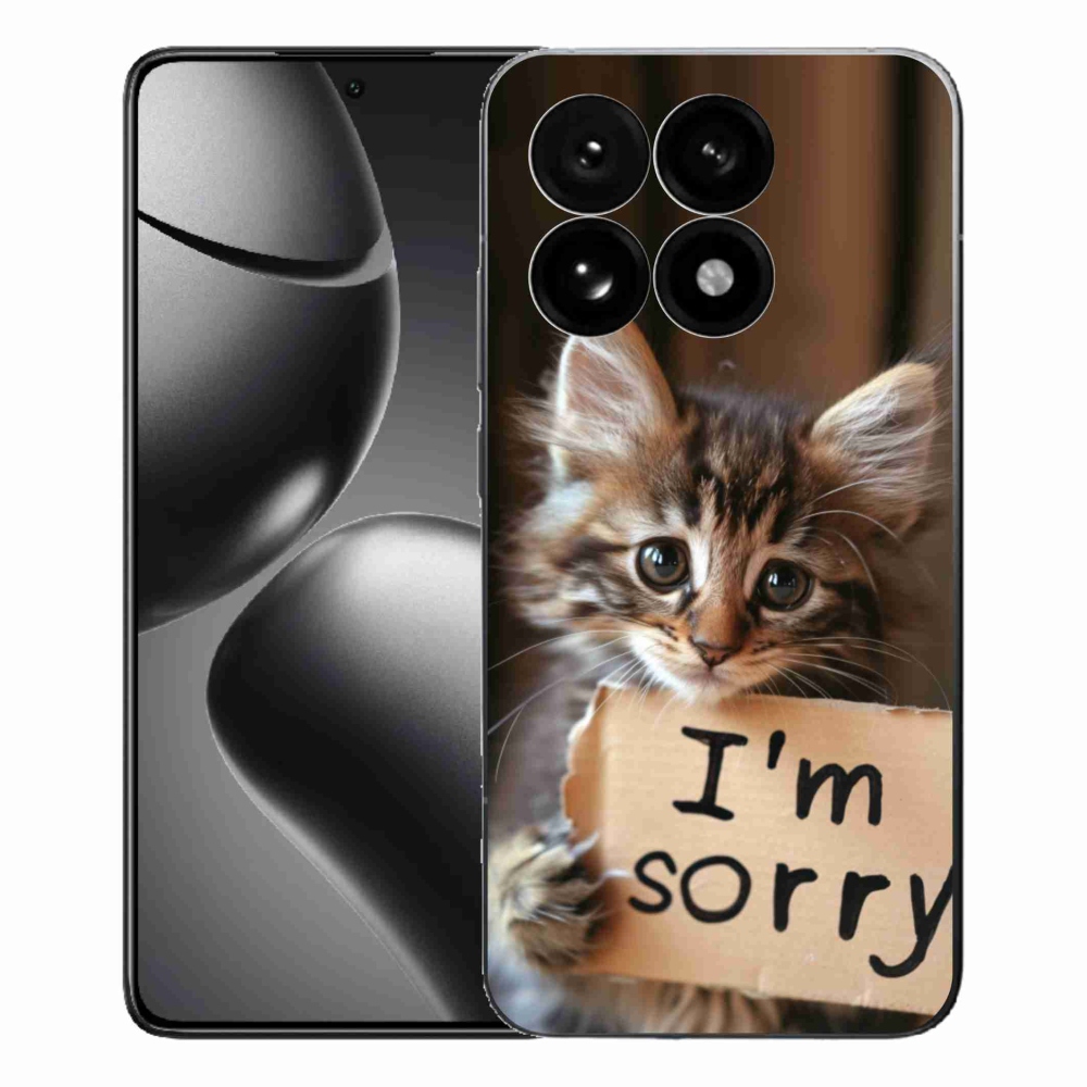 Gél borító mmCase a Xiaomi 15T-hez - macska bocsánatkérése