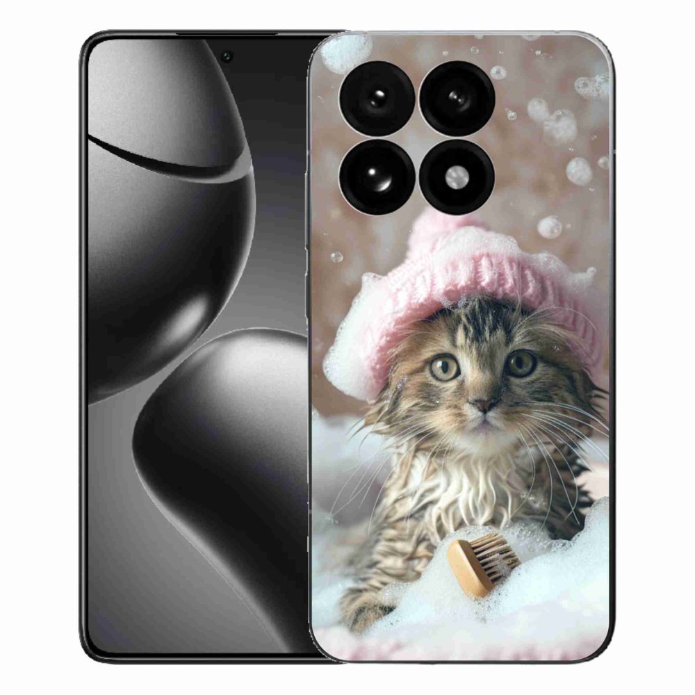 Gél borítás mmCase a Xiaomi 15T-hez - cica és fürdő