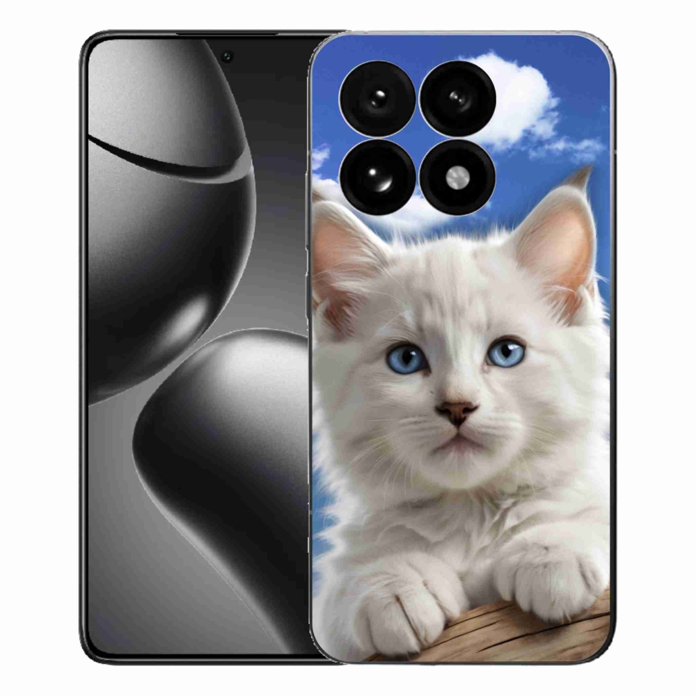 Gél borító mmCase a Xiaomi 15T-hez - cica és felhők