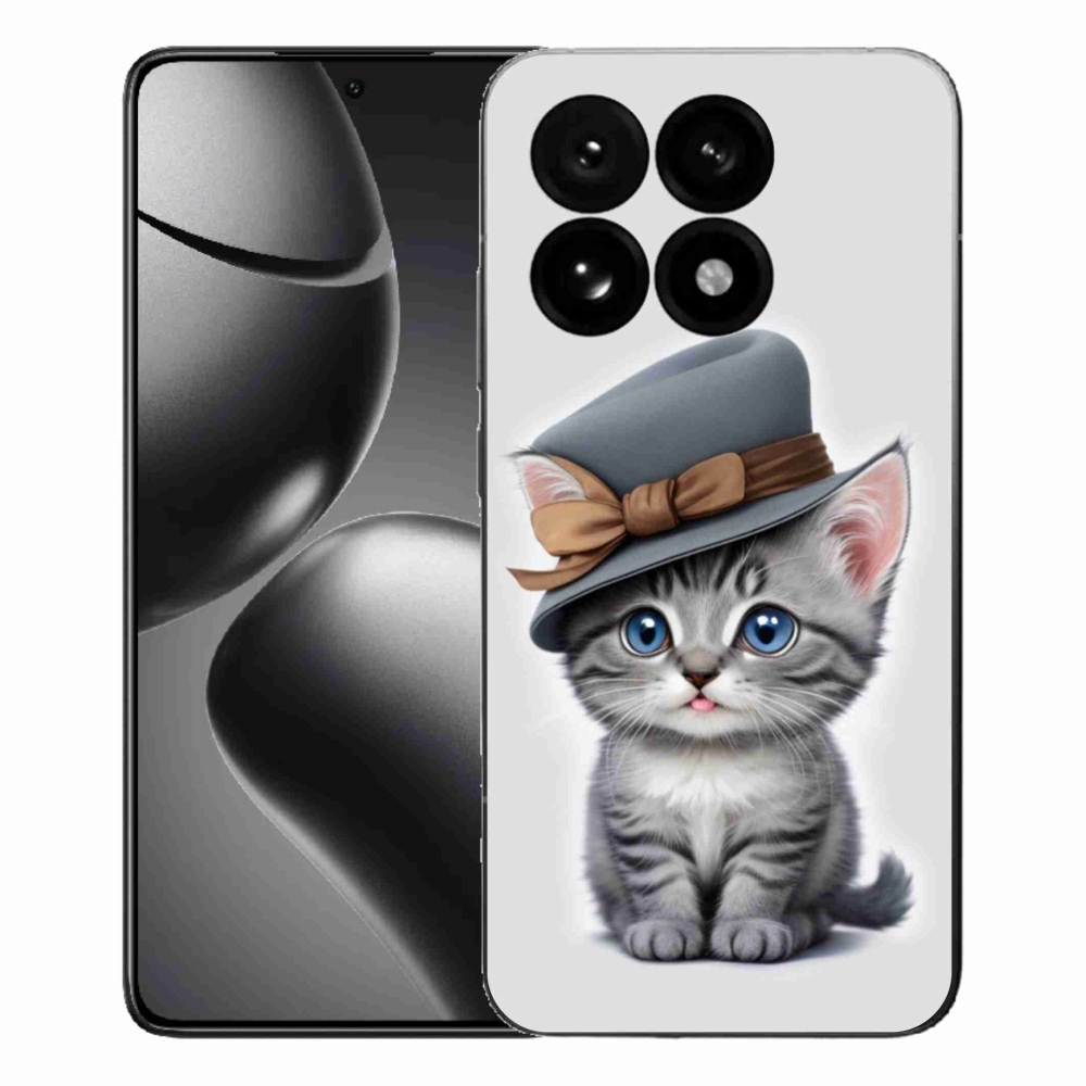 Gél borítás mmCase a Xiaomi 15T-hez - cica sapkával